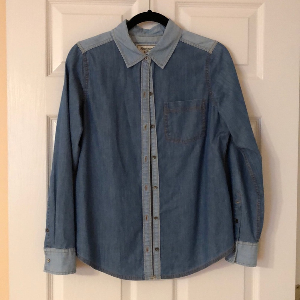Denim button down